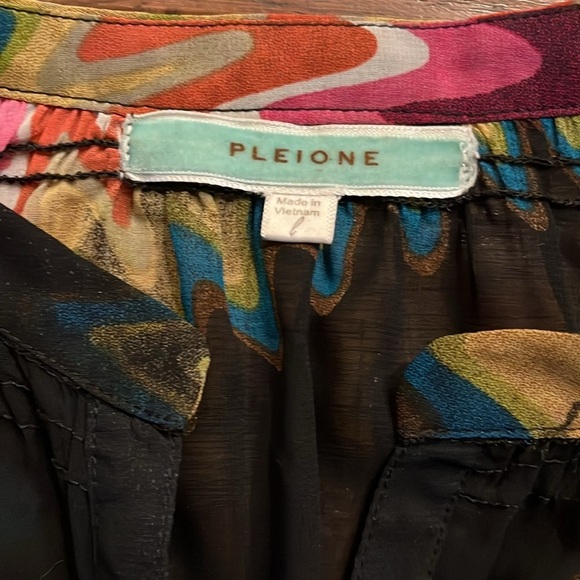 Pleione Sheer Loose Fit 3/4 Length Sleeve Blouse Size L - Picture 2 of 6